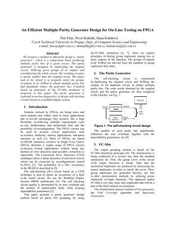 An Efficient Multiple-Parity Generator Design for On-Line Testing on ...