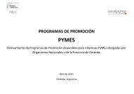 PROGRAMAS DE PROMOCIÓN - Ieral Pyme