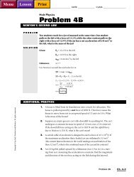 Problem 4B - Newton's Second Law