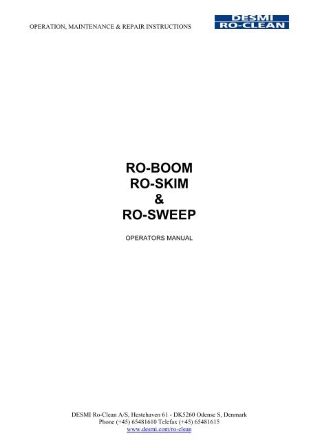 RO-BOOM RO-SKIM & RO-SWEEP - Desmi