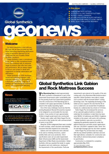 GeoNews May 2010 Newsletter - Global Synthetics