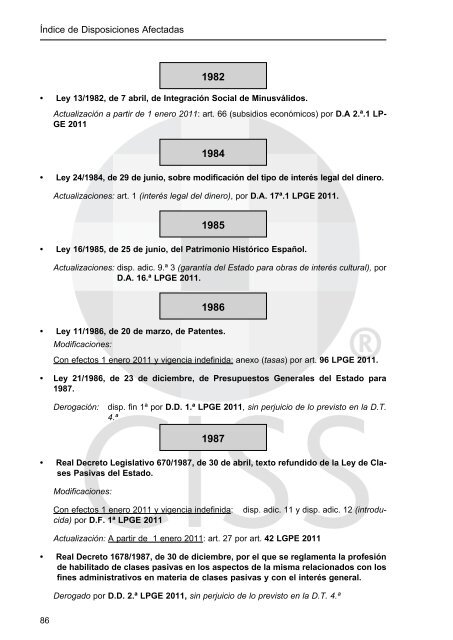 Especial PRESUPUESTOS 2011 - CISS