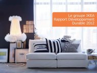 Le groupe IKEA Rapport Développement Durable 2012