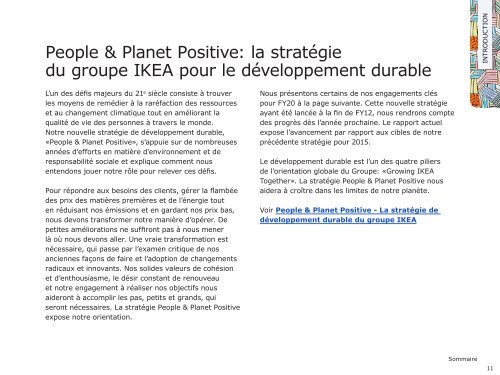 Le groupe IKEA Rapport Développement Durable 2012