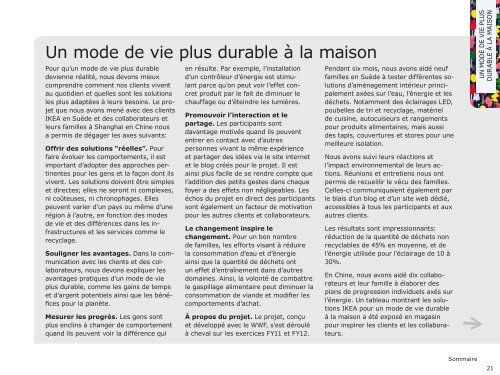 Le groupe IKEA Rapport Développement Durable 2012