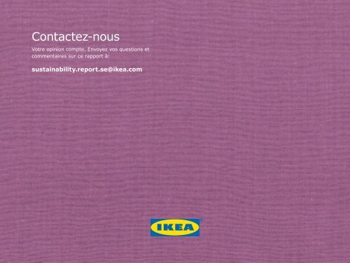 Le groupe IKEA Rapport Développement Durable 2012