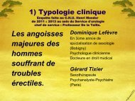 Approche typologique des angoisses majeures chez les ... - FF3S