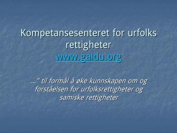 En sammenligning av svensk og norsk forvaltning av rettigheter pÃ¥ ...