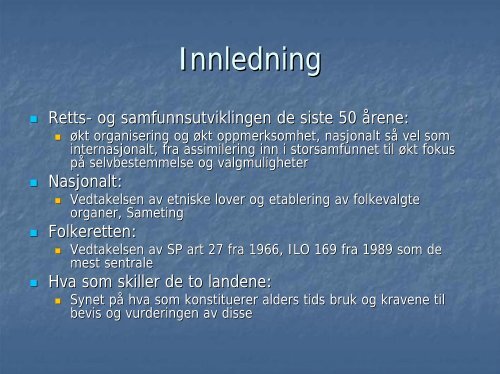 En sammenligning av svensk og norsk forvaltning av rettigheter pÃ¥ ...