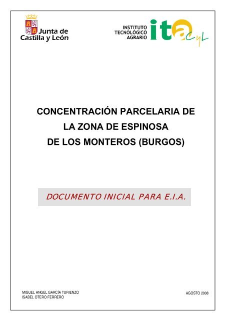 concentraciÃ³n parcelaria de la zona de espinosa de los monteros