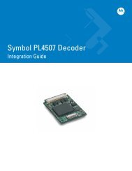 Symbol PL4507 Decoder Integration Guide (p/n ... - Barcodedeus.de