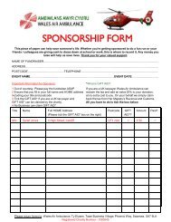 Sponsorship Form