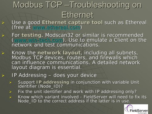 Connecting Modbus and LonWorks Networks - FieldServer ...