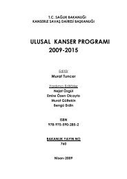 Ulusal Kanser Kontrol ProgramÄ±, 2009-2015 - TÃ¼tÃ¼n ve Alkol ...