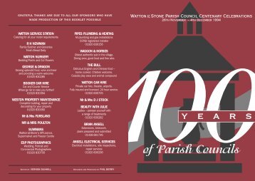 Watton-at-Stone Parish Council Centenary Celebrations