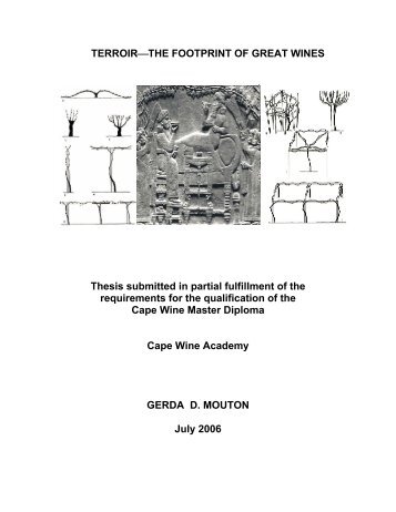 TERROIR THE FOOTPRINT OF GREAT WINES - Cape Wine Academy