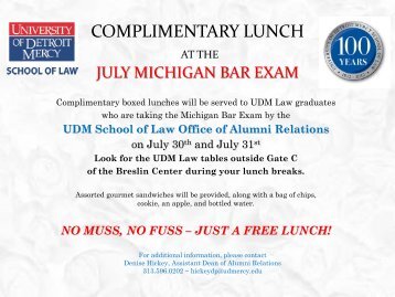 Are you taking the July Bar exam? - University of Detroit Mercy ...