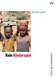 terre des hommes Deutschland (2003): Kinderarbeit - kein Kinderspiel