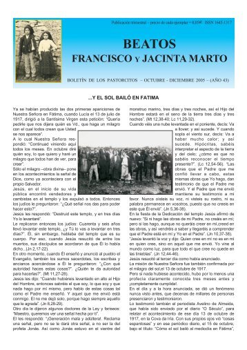 Download - PostulaÃ§Ã£o de Francisco e Jacinta Marto