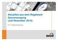 Aktuelles aus dem Regelwerk Gasversorgung (Juli-Dezember 2010)