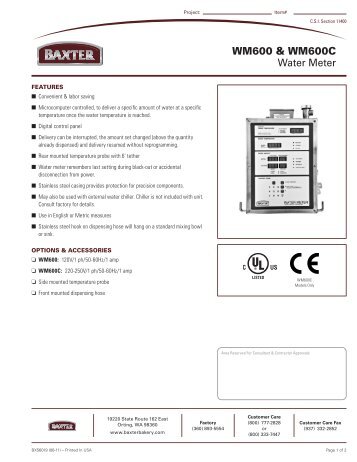 WM600 & WM600C Water Meter - Hobart