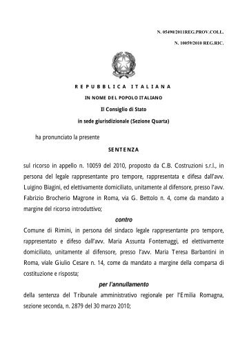 testo della sentenza - Territorio