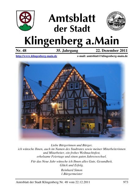 Amtsblatt Klingenberg a.Main - Klingenberg am Main