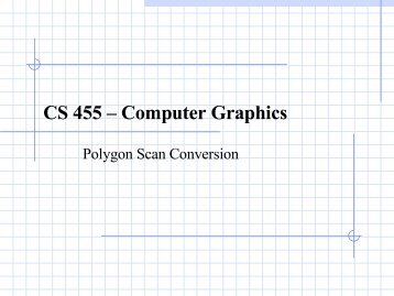 Polygon Scan Conversion PDF