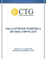 One (1) 8730 KW WARTSILA 20V34SG CHP PLANT - Camelot ...