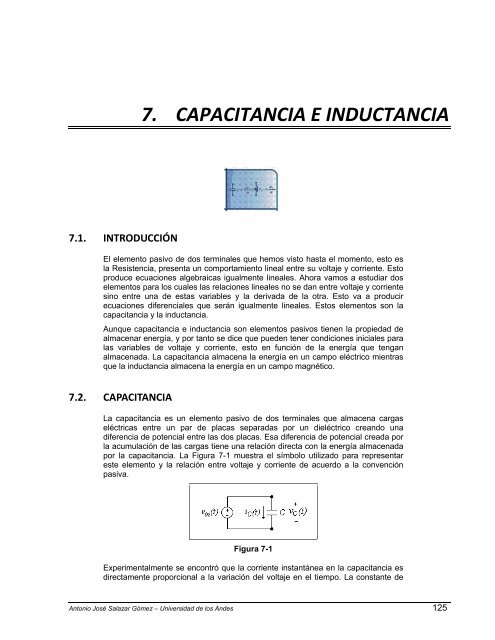 7. CAPACITANCIA E INDUCTANCIA - Universidad de los Andes