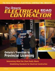 Provincial Licensing - Electrical Contractors Association of Ontario