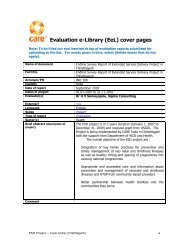 IND 109 ESD M and E Indicators Baseline - CARE International's ...