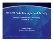 CERES Data Management Overview and Status - NASA