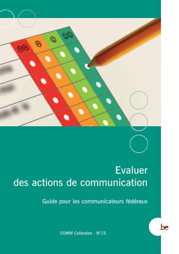 Evaluer des actions de communication - Fedweb