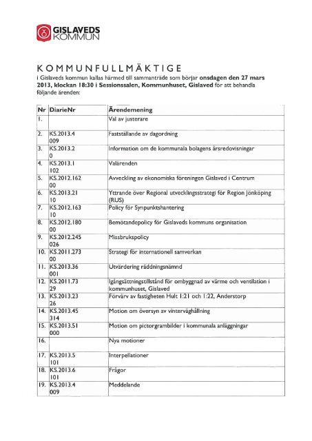 kommunfullmÃ¤ktige-handlingar-27-mars-2013 - Gislaveds kommun