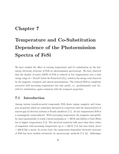 Thesis High-Resolution Photoemission Study of Kondo Insulators ...