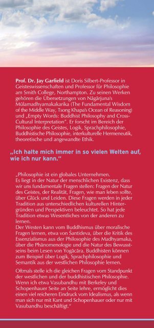 Buddhismus und westliche Philosophie im Dialog