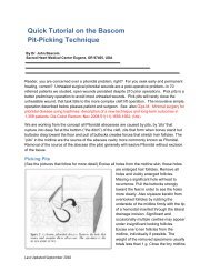 Quick Tutorial on the Bascom Pit-Picking ... - Pilonidal Disease