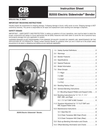 RPS-0151 Rev A B2555 sidewinder - Gardner Bender