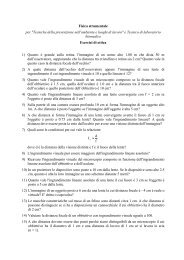 Esercizi - Dipartimento di Fisica