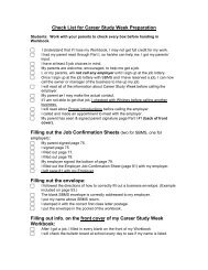 preparation checklist