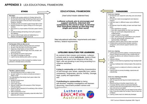 2012 CSCF Curriculum Statements.pdf - Lutheran Schools ...