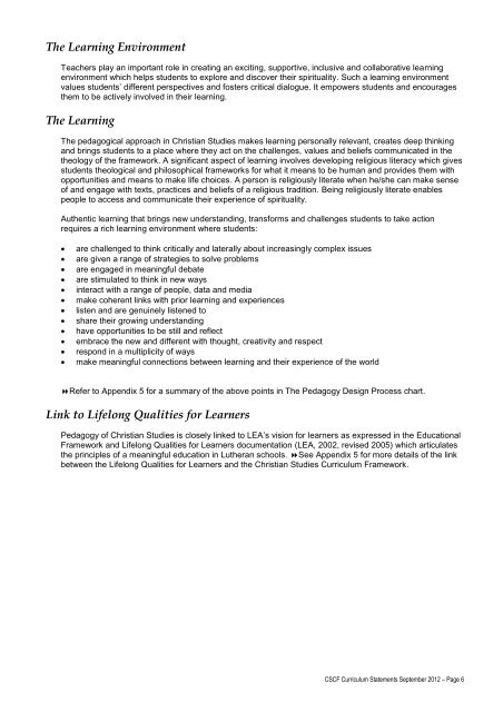 2012 CSCF Curriculum Statements.pdf - Lutheran Schools ...