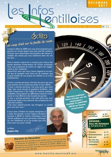 Les Infos Lentilloises n°21 - Lentilly