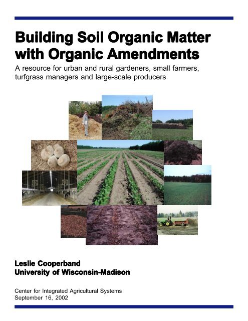 Building Soil Organic Matter with Organic Amendments - Center for ...