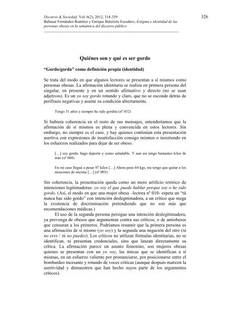 Estigma e identidad de las personas obesas en la semÃ¡ntica del ...