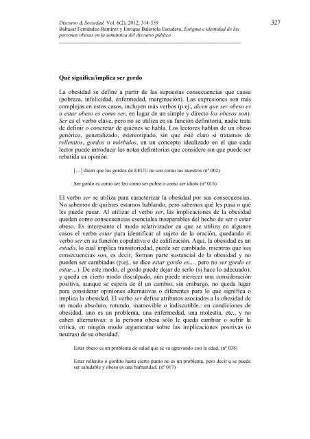 Estigma e identidad de las personas obesas en la semÃ¡ntica del ...