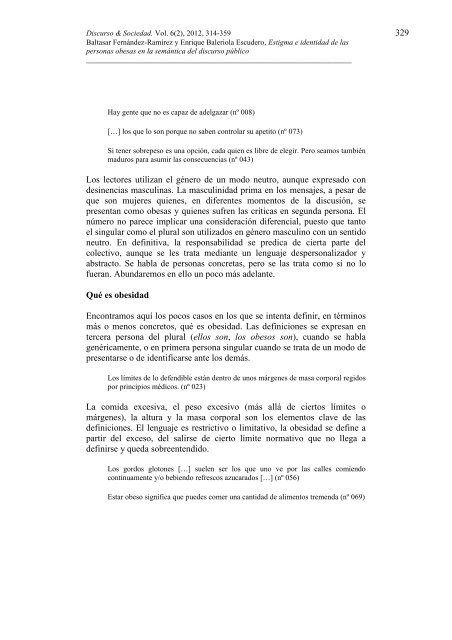 Estigma e identidad de las personas obesas en la semÃ¡ntica del ...