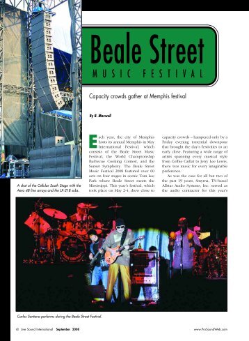 Beale Street M U S I C ------F E S T I V A L - Allstar Audio Systems ...