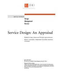 Service Design: An Appraisal - The Design Management Institute